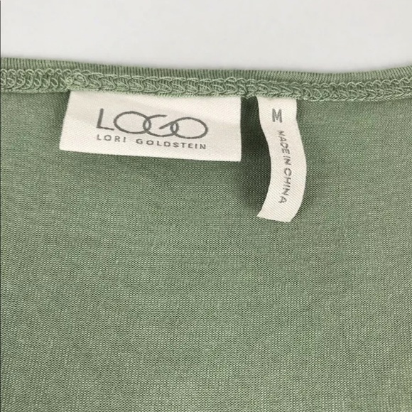 Logo Lori Goldstein Green Hi Lo Scoop Neck Tunic M - Picture 2 of 7